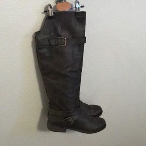 Brown over the knee boots